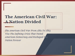 American Civil War Event Overview: Short and Long Sentence Versions